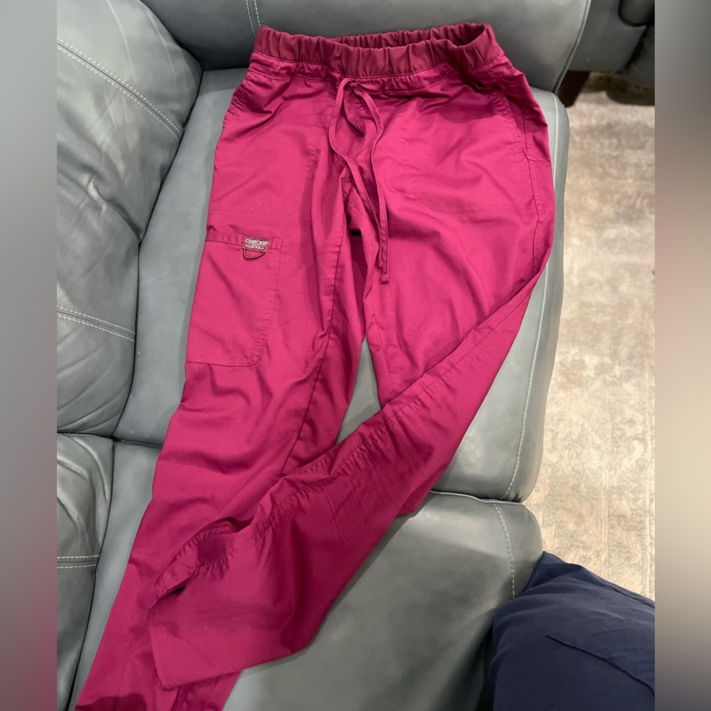 Wine scrub pants